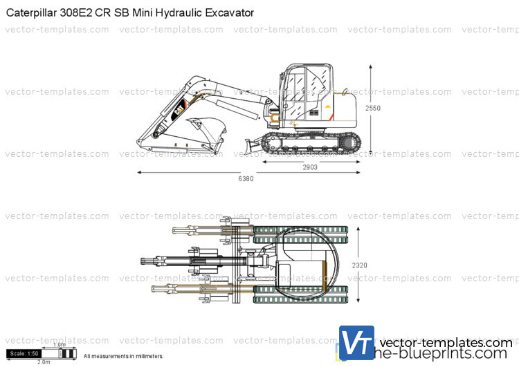 Caterpillar 308E2 CR SB Mini Hydraulic Excavator