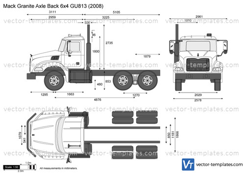 Mack Granite Axle Back 6x4 GU813