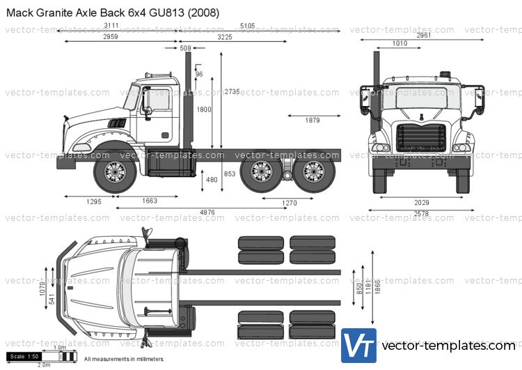 Mack Granite Axle Back 6x4 GU813