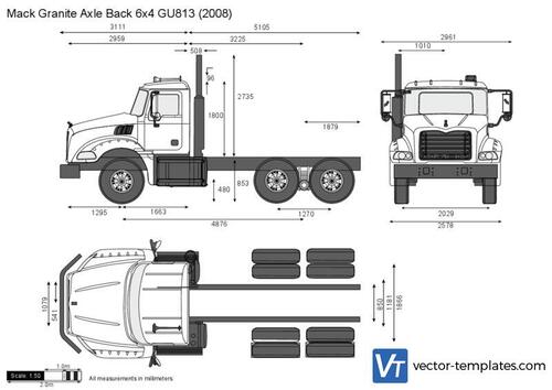 Mack Granite Axle Back 6x4 GU813