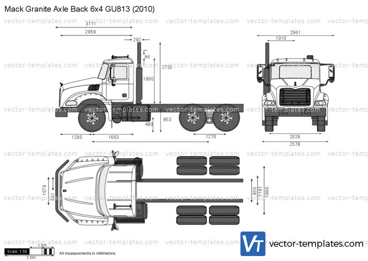 Mack Granite Axle Back 6x4 GU813