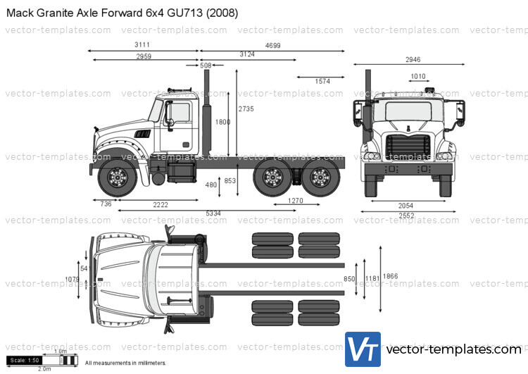 Mack Granite Axle Forward 6x4 GU713