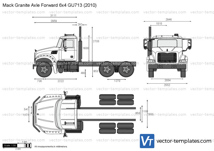 Mack Granite Axle Forward 6x4 GU713