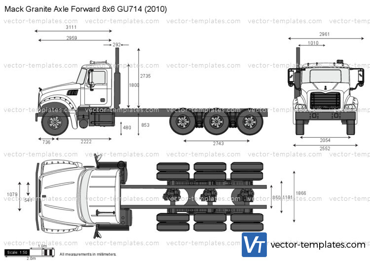 Mack Granite Axle Forward 8x6 GU714