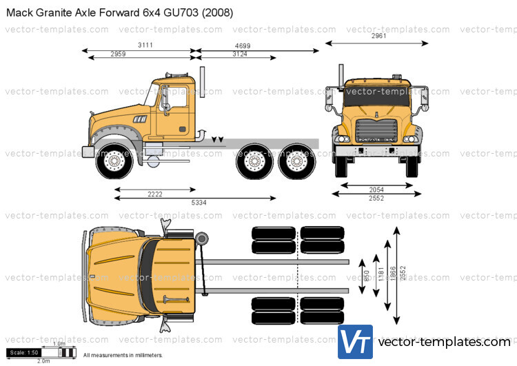 Mack Granite Axle Forward 6x4 GU703