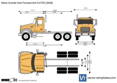 Mack Granite Axle Forward 6x4 GU703