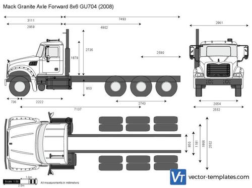 Mack Granite Axle Forward 8x6 GU704