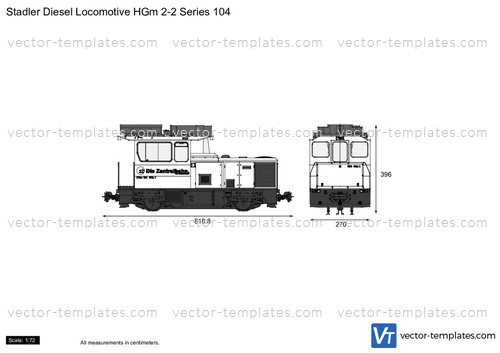 Stadler Diesel Locomotive HGm 2-2 Series 104