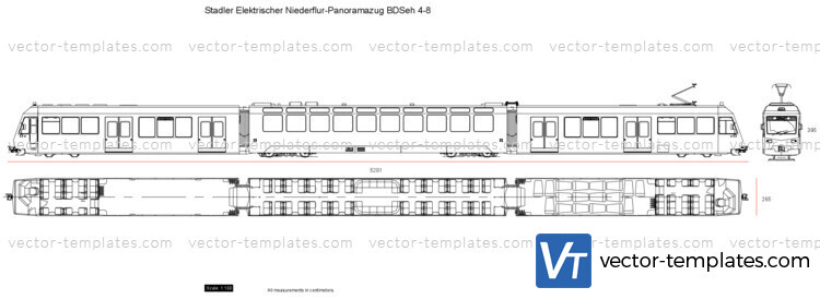 Stadler Elektrischer Niederflur-Panoramazug BDSeh 4-8