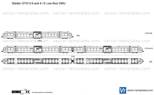 Stadler GTW 2-6 and 4-12 Low-floor DMU