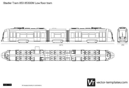 Stadler Tram 853 85300M Low floor tram