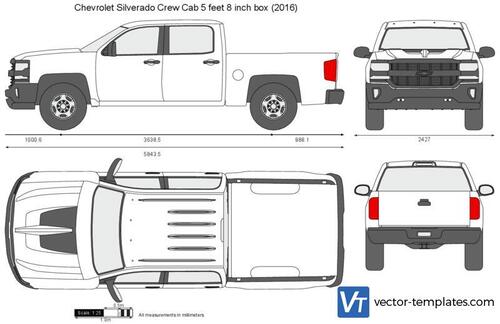 Chevrolet Silverado Crew Cab 5 feet 8 inch box