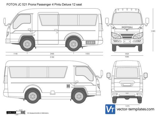 FOTON JC 521 Prona Passenger 4 Pintu Deluxe 12 seat