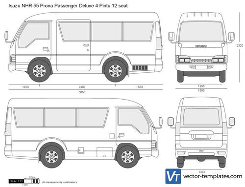 Isuzu NHR 55 Prona Passenger Deluxe 4 Pintu 12 seat