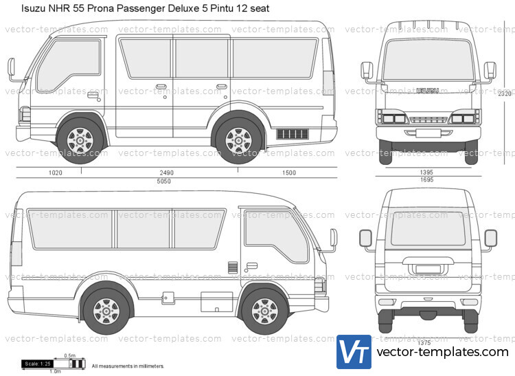 Isuzu NHR 55 Prona Passenger Deluxe 5 Pintu 12 seat