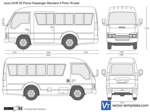 Isuzu NHR 55 Prona Passenger Standard 4 Pintu 16 seat