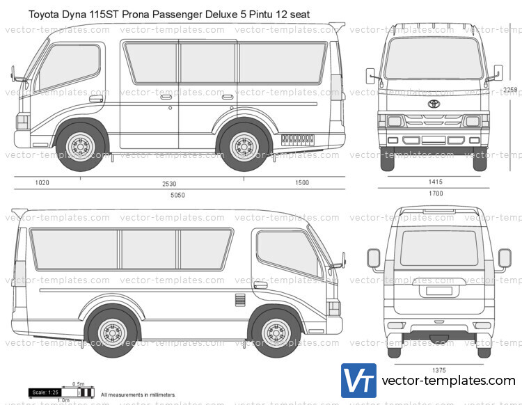 Toyota Dyna 115ST Prona Passenger Deluxe 5 Pintu 12 seat