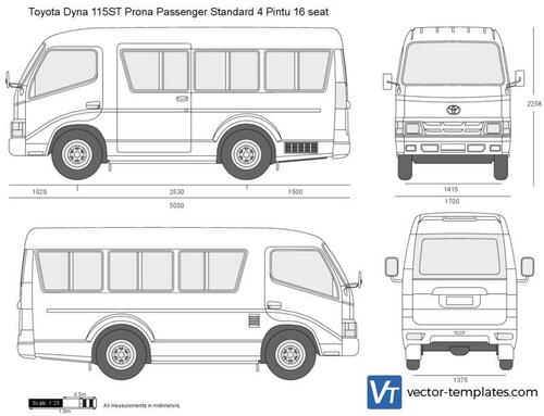 Toyota Dyna 115ST Prona Passenger Standard 4 Pintu 16 seat