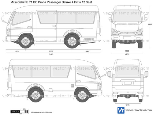 Mitsubishi FE 71 BC Prona Passenger Deluxe 4 Pintu 12 Seat