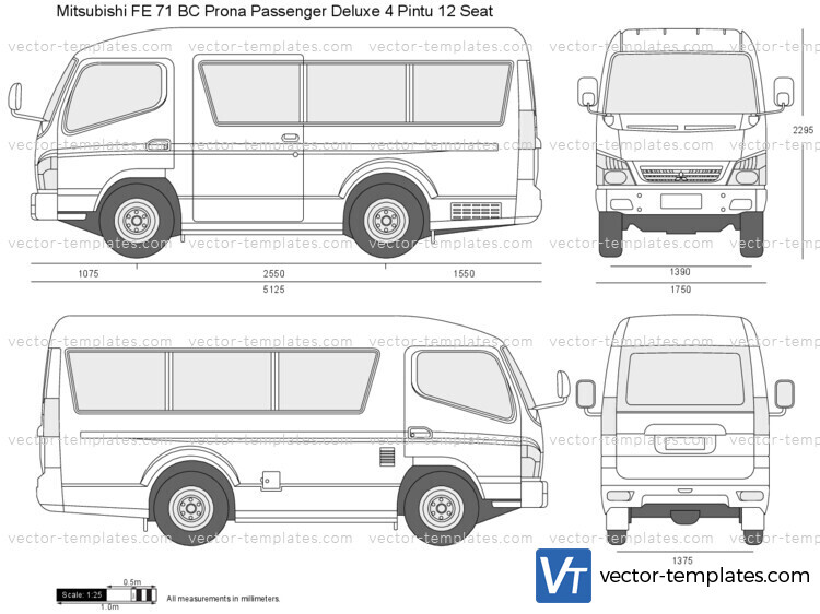 Mitsubishi FE 71 BC Prona Passenger Deluxe 4 Pintu 12 Seat