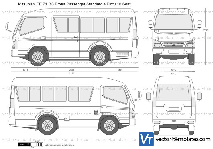 Mitsubishi FE 71 BC Prona Passenger Standard 4 Pintu 16 Seat