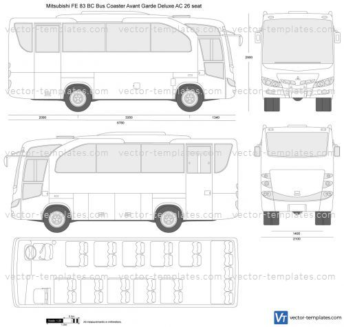 Mitsubishi FE 83 BC Bus Coaster Avant Garde Deluxe AC 26 seat