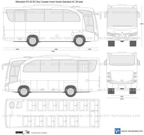 Mitsubishi FE 83 BC Bus Coaster Avant Garde Standard AC 28 seat