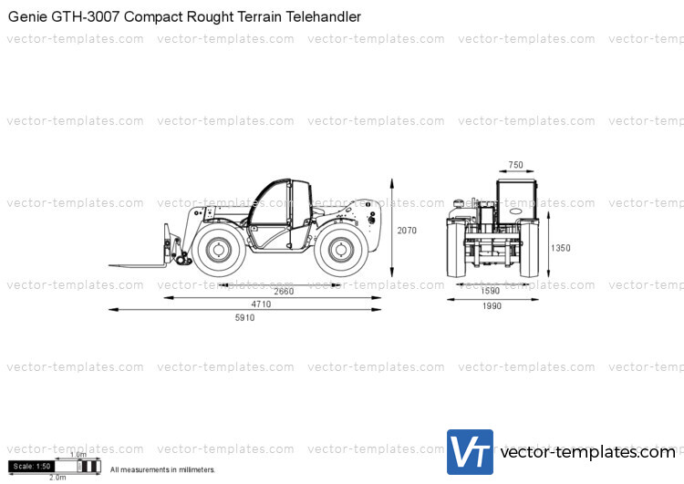 Genie GTH-3007 Compact Rought Terrain Telehandler