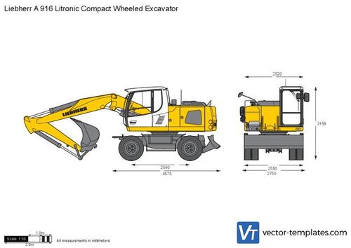 Liebherr A 916 Litronic Compact Wheeled Excavator