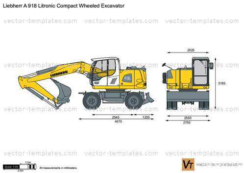 Liebherr A 918 Litronic Compact Wheeled Excavator