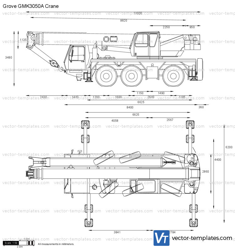 Grove GMK3050A Crane