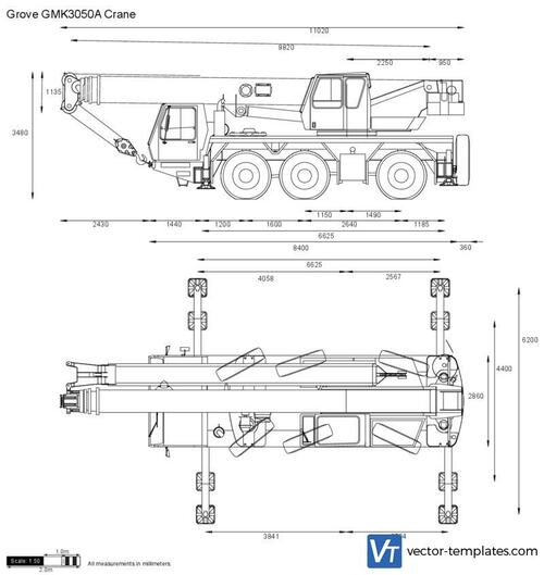 Grove GMK3050A Crane