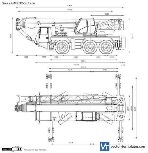 Grove GMK3055 Crane