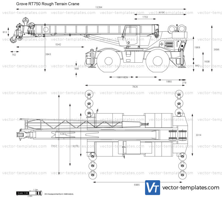 Grove RT750 Rough Terrain Crane