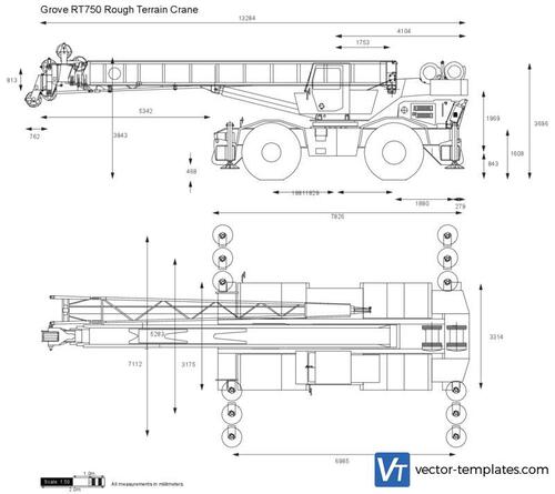 Grove RT750 Rough Terrain Crane