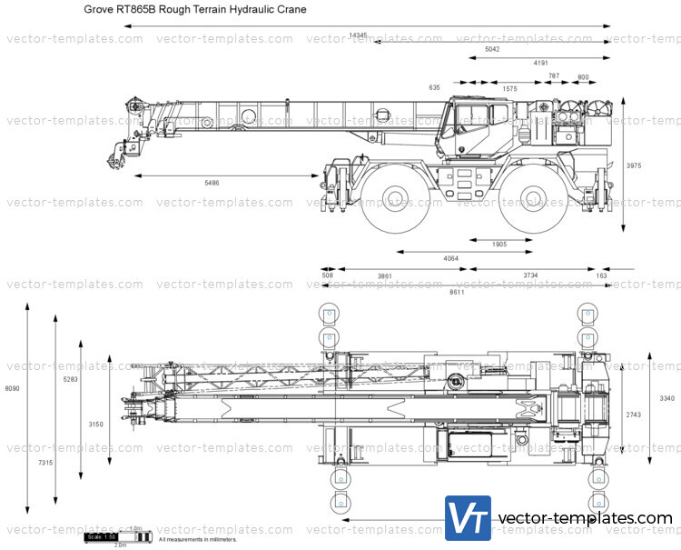 Grove RT865B Rough Terrain Hydraulic Crane