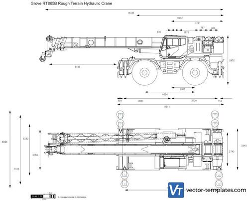 Grove RT865B Rough Terrain Hydraulic Crane