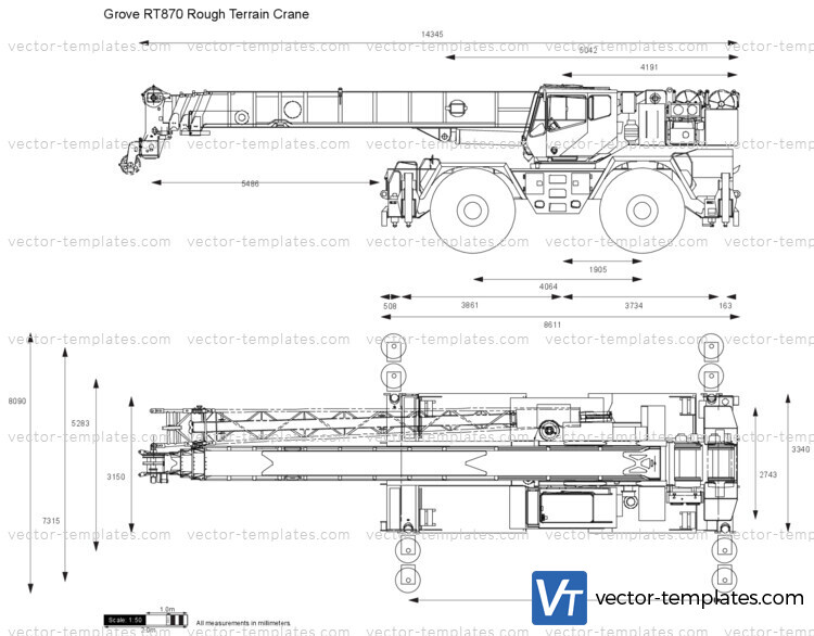 Grove RT870 Rough Terrain Crane