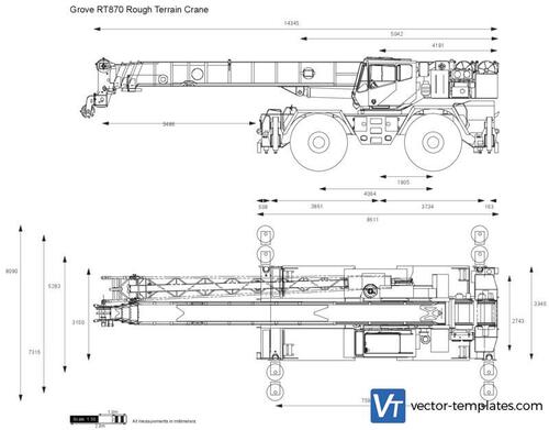 Grove RT870 Rough Terrain Crane