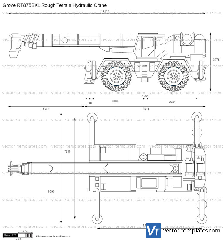 Grove RT875BXL Rough Terrain Hydraulic Crane