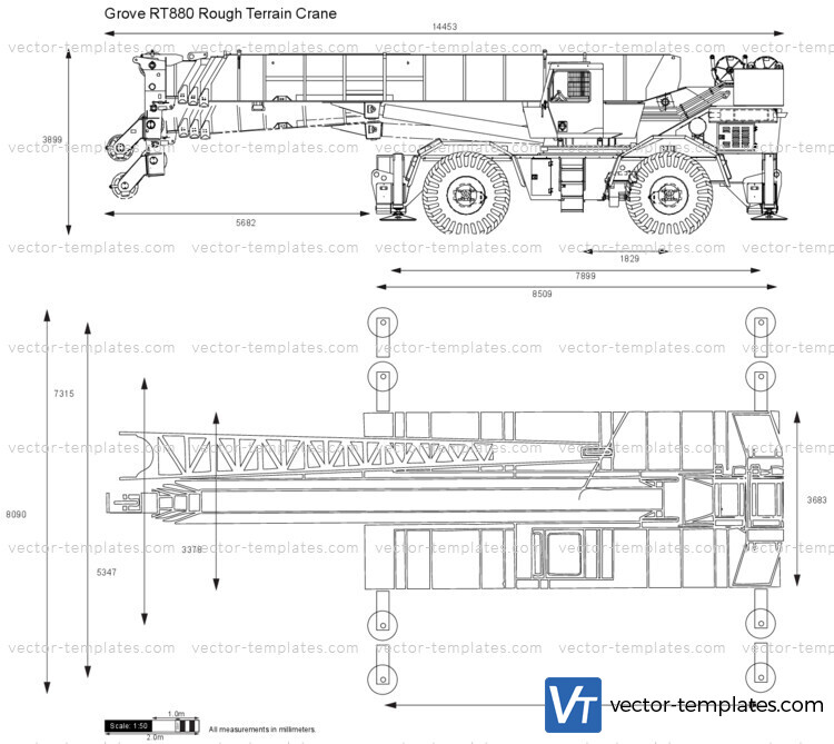 Grove RT880 Rough Terrain Crane