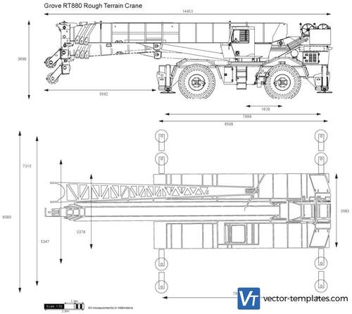 Grove RT880 Rough Terrain Crane