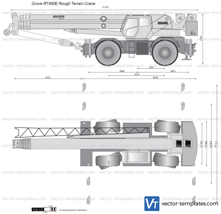 Grove RT880E Rough Terrain Crane