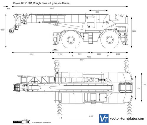 Grove RT9100A Rough Terrain Hydraulic Crane