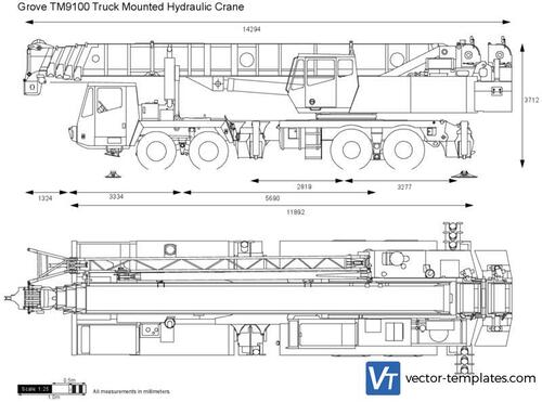 Grove TM9100 Truck Mounted Hydraulic Crane