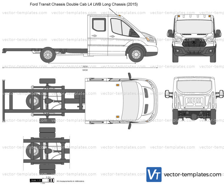 Ford Transit Chassis Double Cab L4 LWB Long Chassis