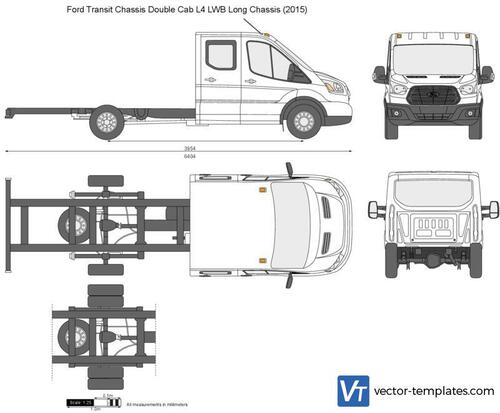 Ford Transit Chassis Double Cab L4 LWB Long Chassis