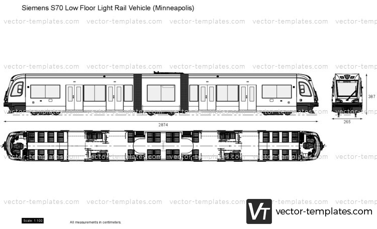 Siemens S70 Low Floor Light Rail Vehicle (Minneapolis)