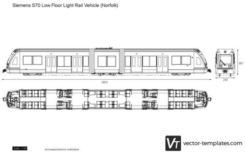 Siemens S70 Low Floor Light Rail Vehicle (Norfolk)