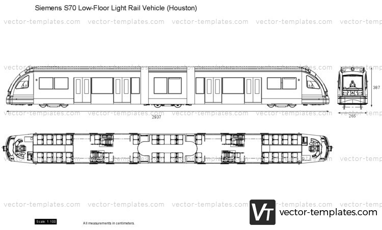 Siemens S70 Low-Floor Light Rail Vehicle (Houston)